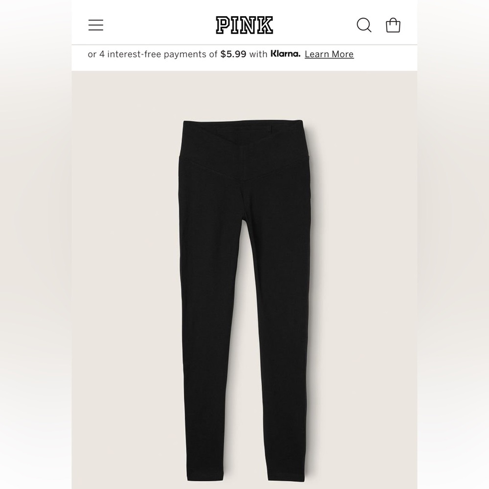 PINK (VS) Performance Cotton High-Waist Full Length V Leggings!